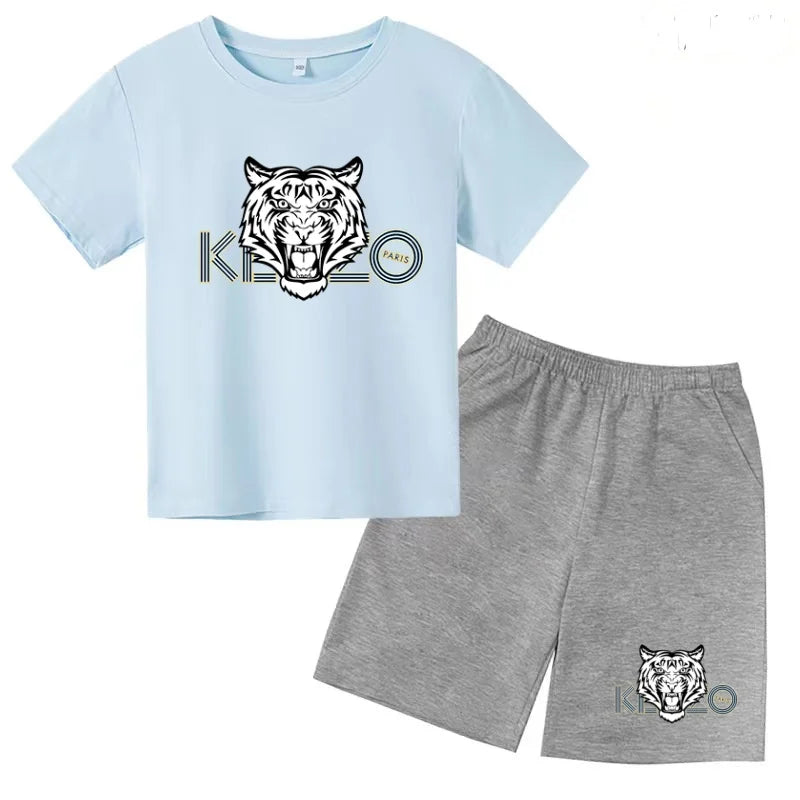 Ensemble enfant T-shirt imprimé et short – CLEVI Paris