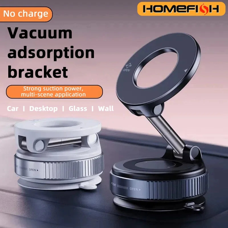 Support Téléphone Magnétique HOMEFISH K007 | Aluminium, 3 Axes, Ventouse, Voiture & Bureau – CLEVI Paris