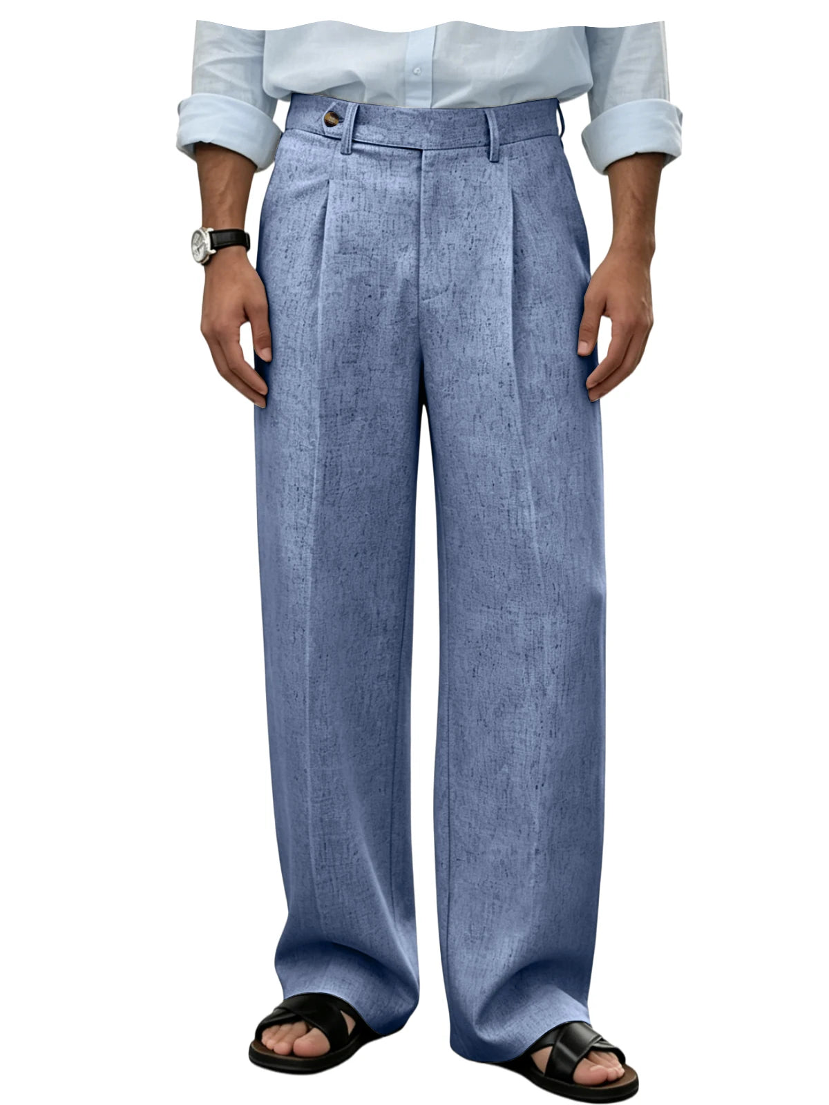 Pantalon homme en lin coupe ample – CLEVI Paris