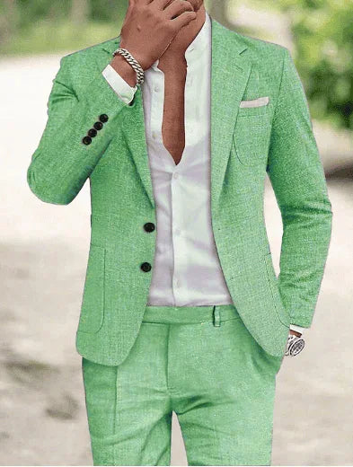 Costume Homme Lin Été 2 Pièces – CLEVI Paris
