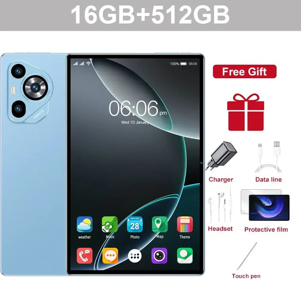 Tablette Pad 16 Pro 11" – Android 15, 5G, Dual SIM, jusqu’à 22Go/2To