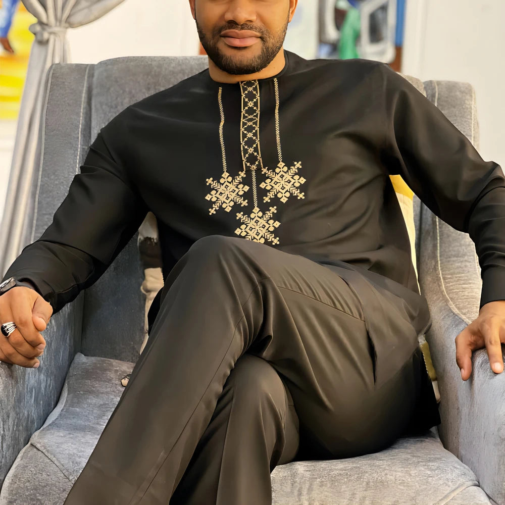 Costume Africain Homme 2 Pièces Kaftan – CLEVI Paris