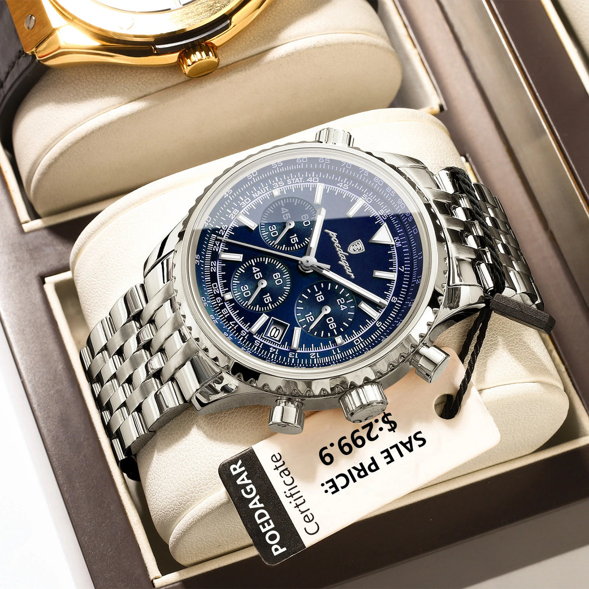 Montre Militaire Chronographe POEDAGAR Homme – CLEVI Paris
