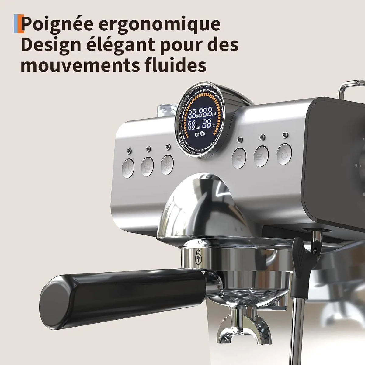 Machine à expresso 20 bars, réservoir 1,5 L – CLEVI Paris
