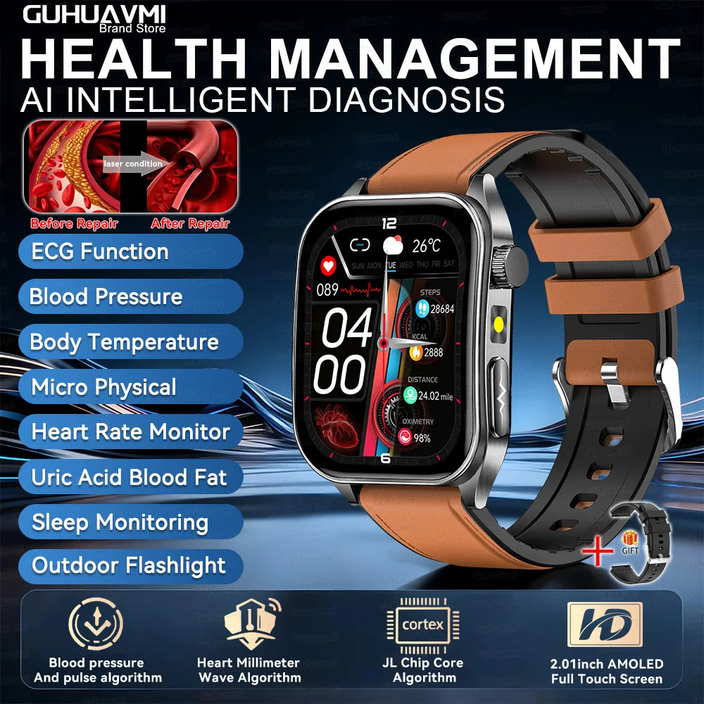 Montre GUHUAVMI E810 AMOLED 1,95″ – CLEVI Paris