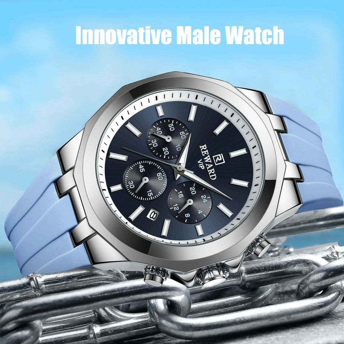 Montre Militaire Quartz Chronographe REWARD Homme – CLEVI Paris