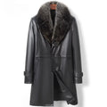 Manteau long homme en cuir de vache noir – CLEVI Paris
