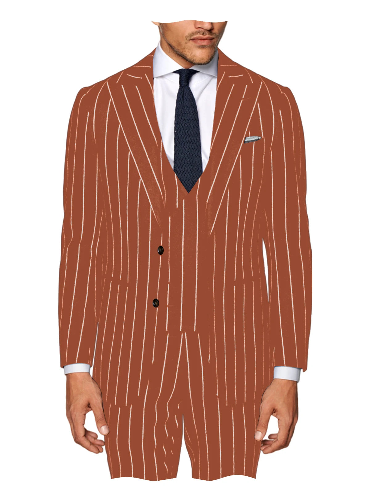 Costume homme 3 pièces à rayures – CLEVI Paris