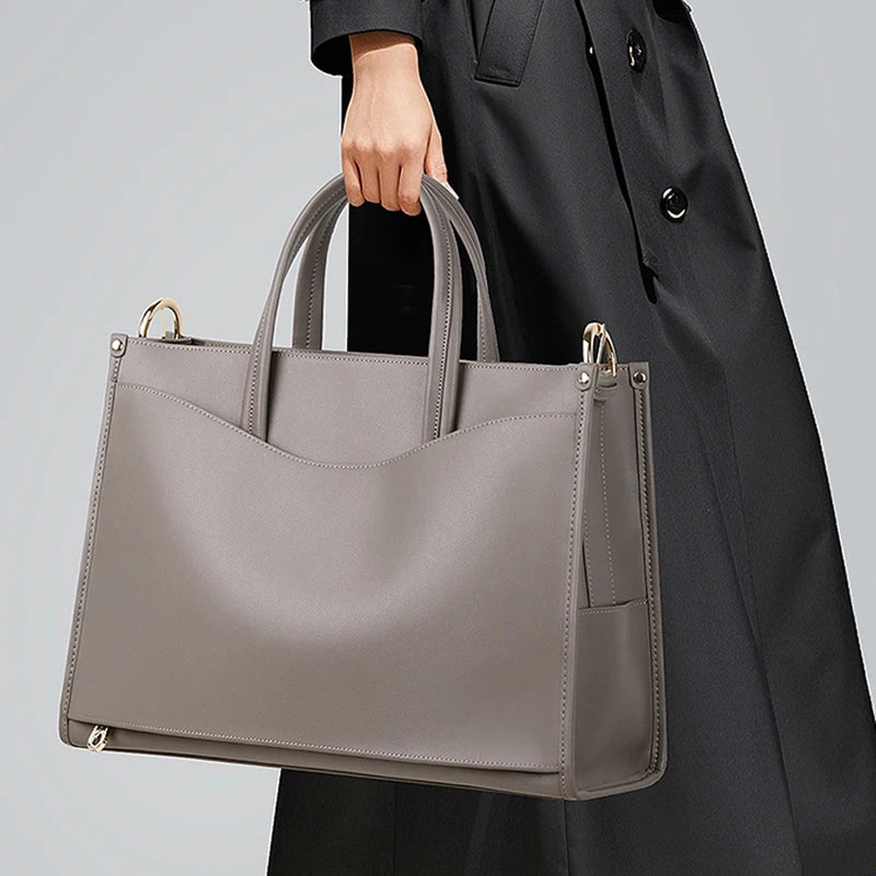 Sac Fourre-Tout Femme Cuir Véritable Bandoulière 2 Tailles – CLEVI Paris
