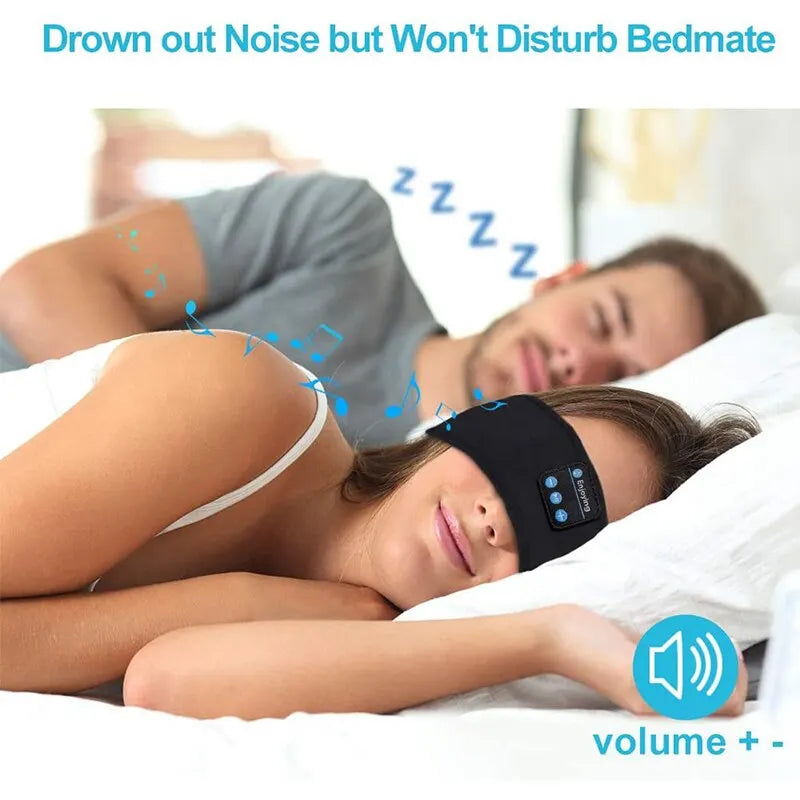 Casque Bluetooth 5.0 Bandeau Élastique | Réduction de Bruit, Sport & Sommeil, 2 Coloris – CLEVI Paris