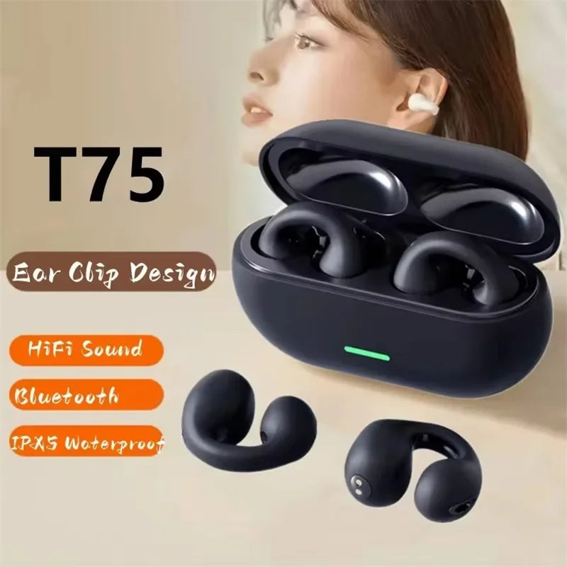 Écouteurs Bluetooth TWS T75 Touch Control Sport – CLEVI Paris