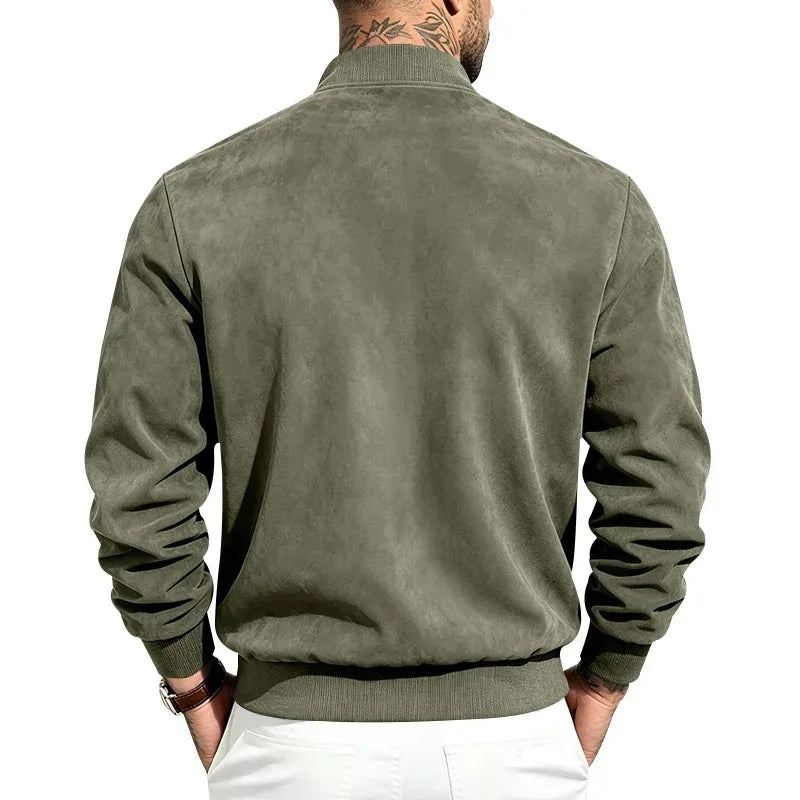 Blouson homme ample zippé à col rond – CLEVI Paris