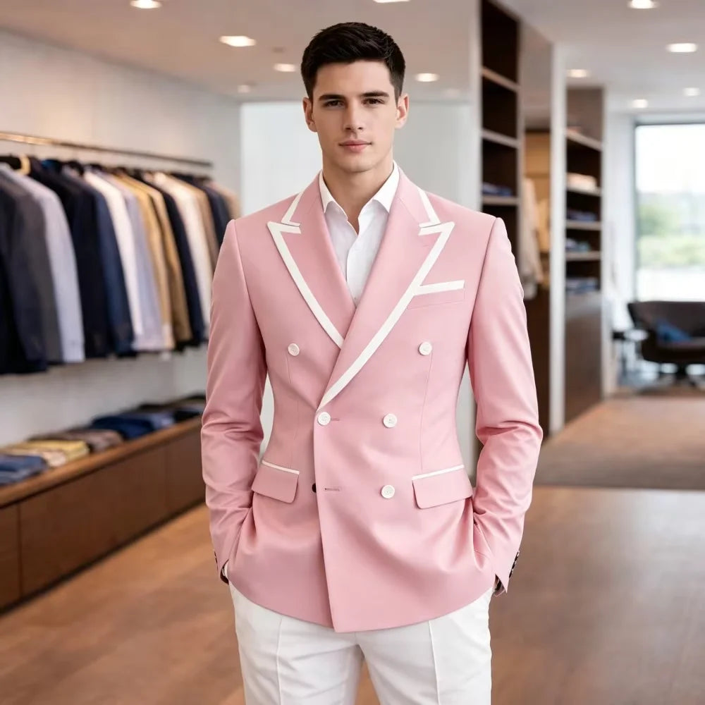 Blazer homme double boutonnage ajusté – CLEVI Paris