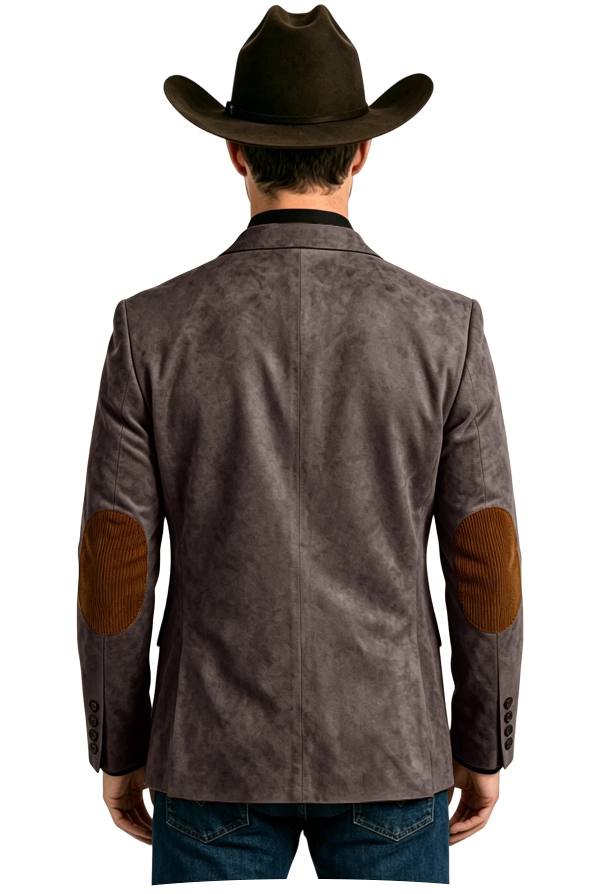 Blazer homme effet daim style western – CLEVI Paris