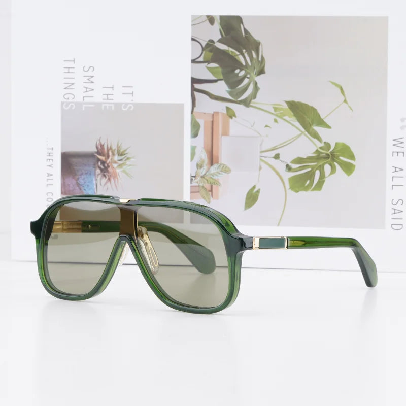 Lunettes de Soleil Aviateur Acétate Luxe UV400 Qualité Supérieure Homme – CLEVI Paris