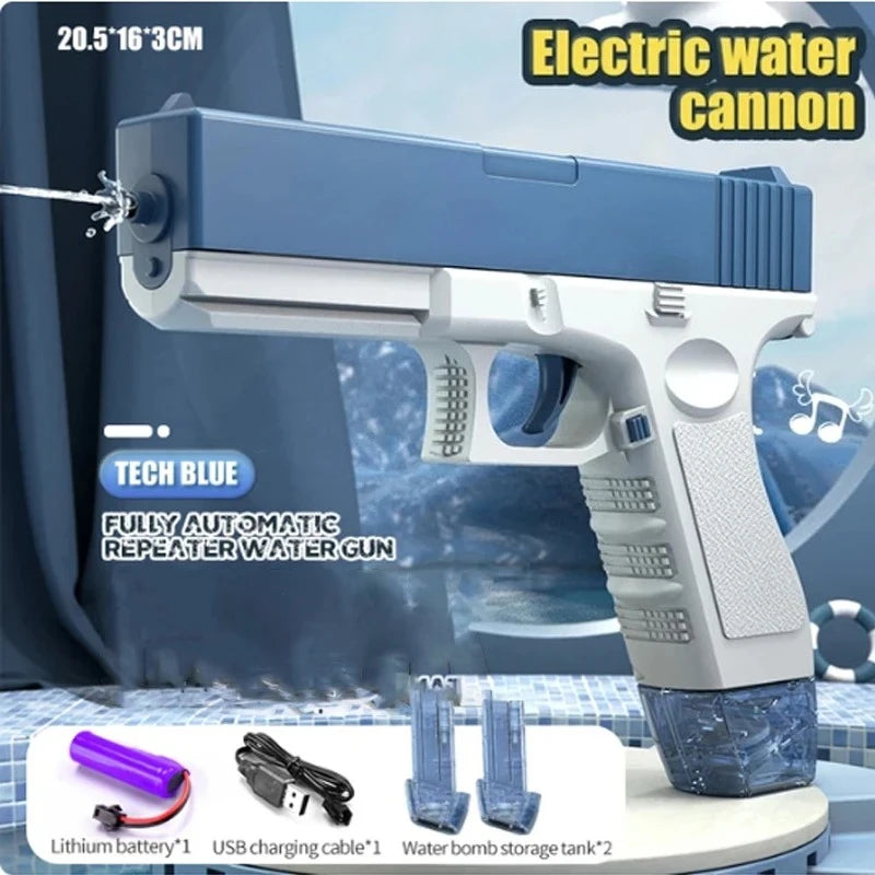Pistolet à eau électrique LED, tir automatique – CLEVI Paris