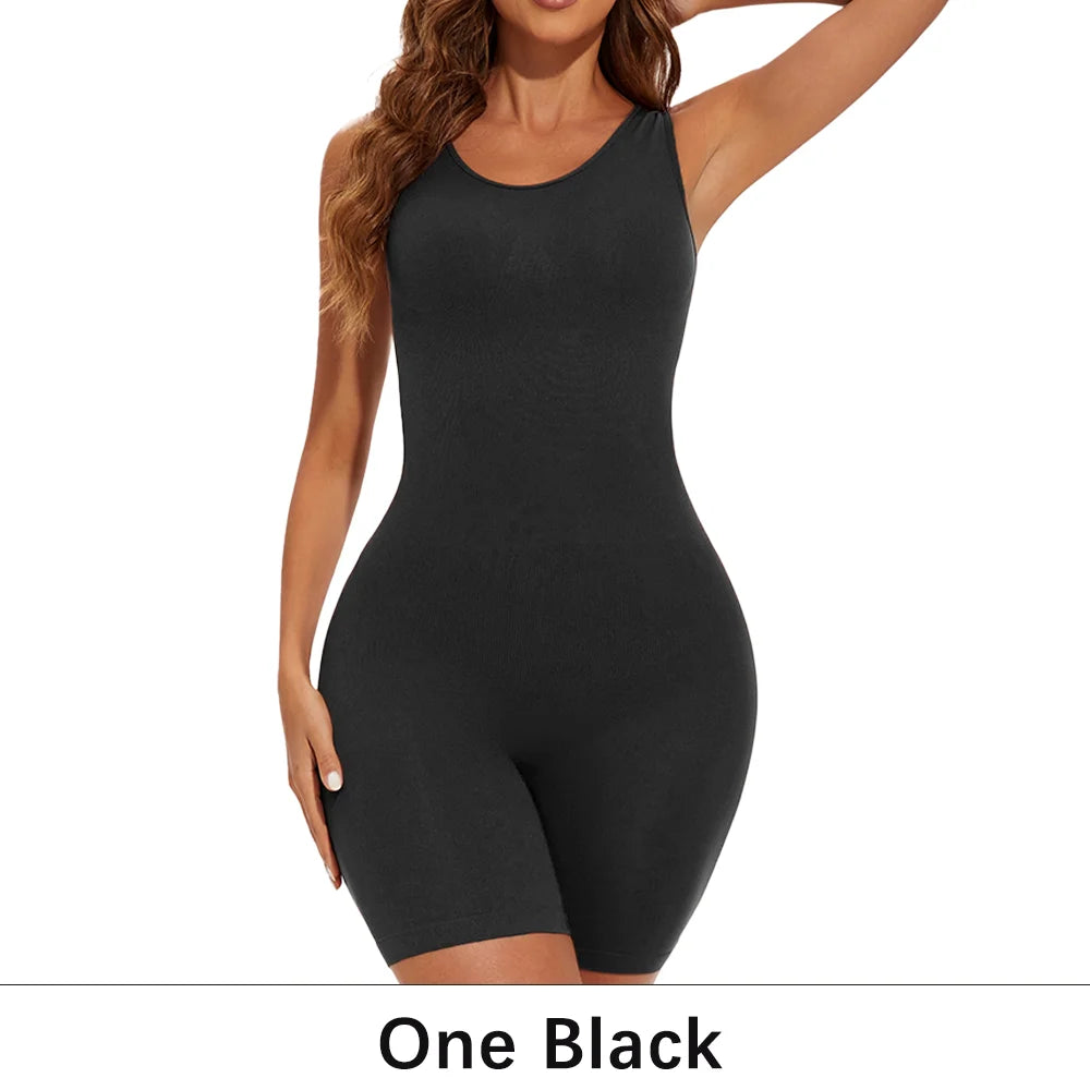 Gaine Gainante Femme Bodysuit Sculptant Sans Couture Contrôle Ferme Bretelles Larges Combinaison Minceur S-XXL – CLEVI Paris