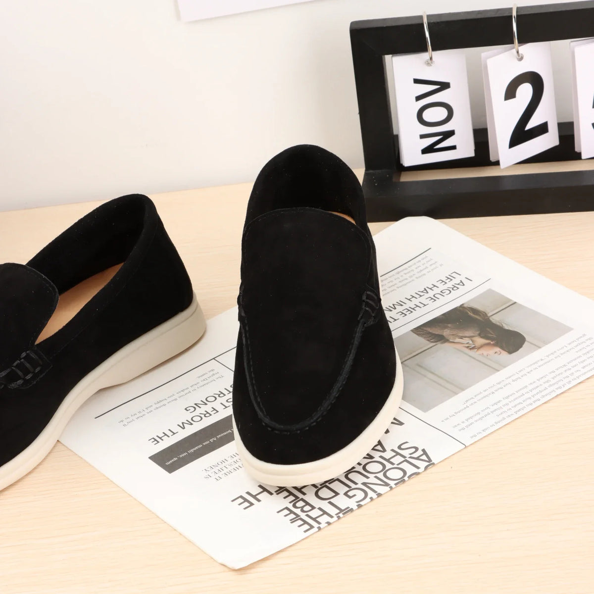 Mocassins Suède Femme Ajourés – CLEVI Paris