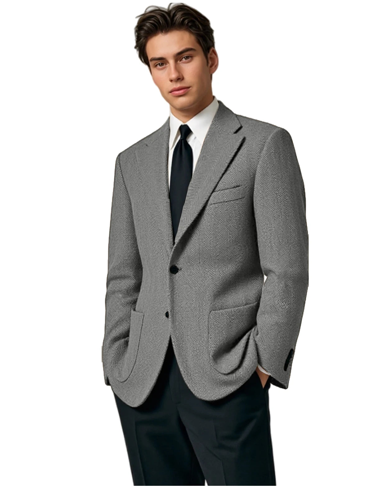 Blazer homme en tweed à chevrons – CLEVI Paris