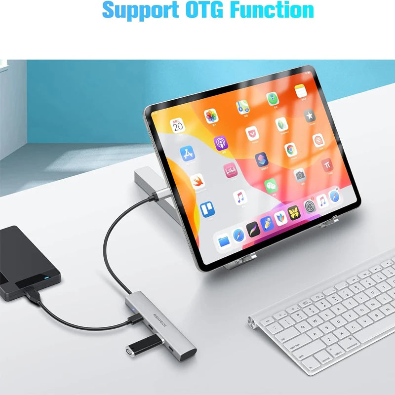 Hub USB-C 4 Ports 10Gbps Aluminium RSHTECH – CLEVI Paris