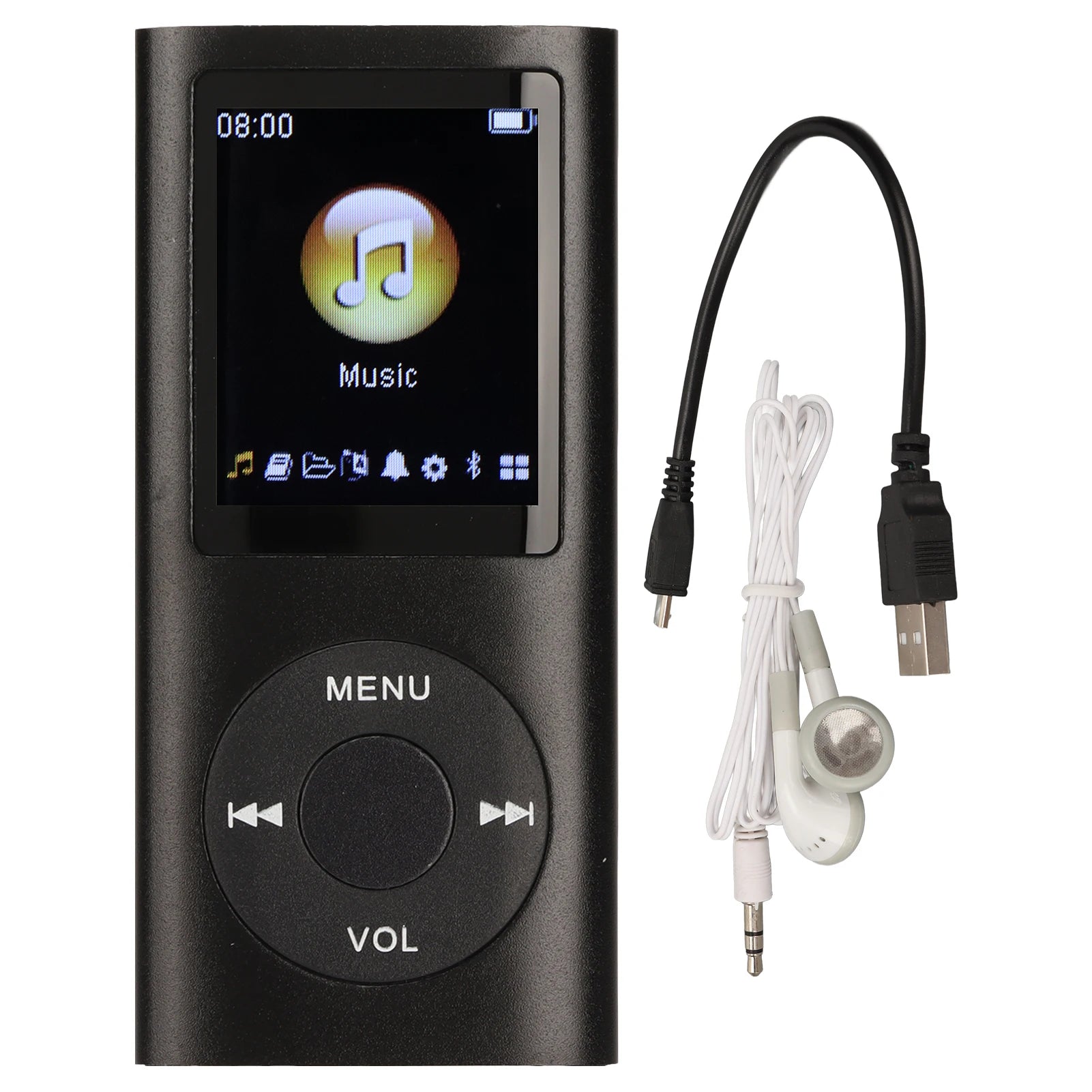NVPONE Lecteur MP3 Aluminium Écran LCD 1,8" Bluetooth FLAC TF 64Go 8h – CLEVI Paris