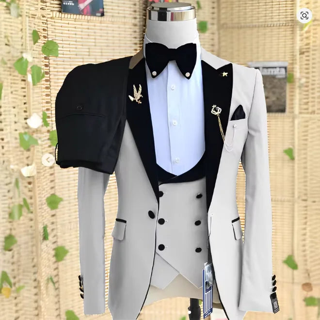 Costume homme 3 pièces à revers – CLEVI Paris