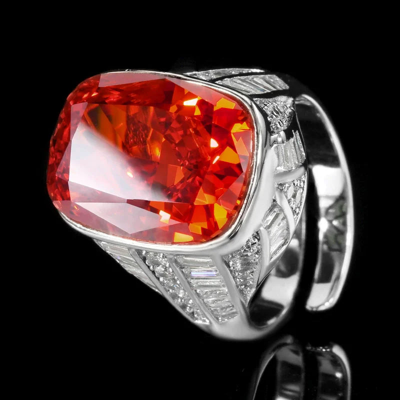 Bague Femme Pierre Radiant 15x20mm Multicolore – CLEVI Paris