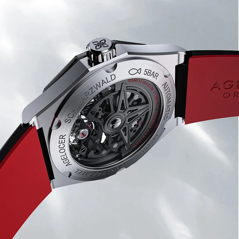 Montre Homme Automatique Squelette Schwarzwald Perlage Rubis Agelocer Cal.A4910 Prix German Design – CLEVI Paris