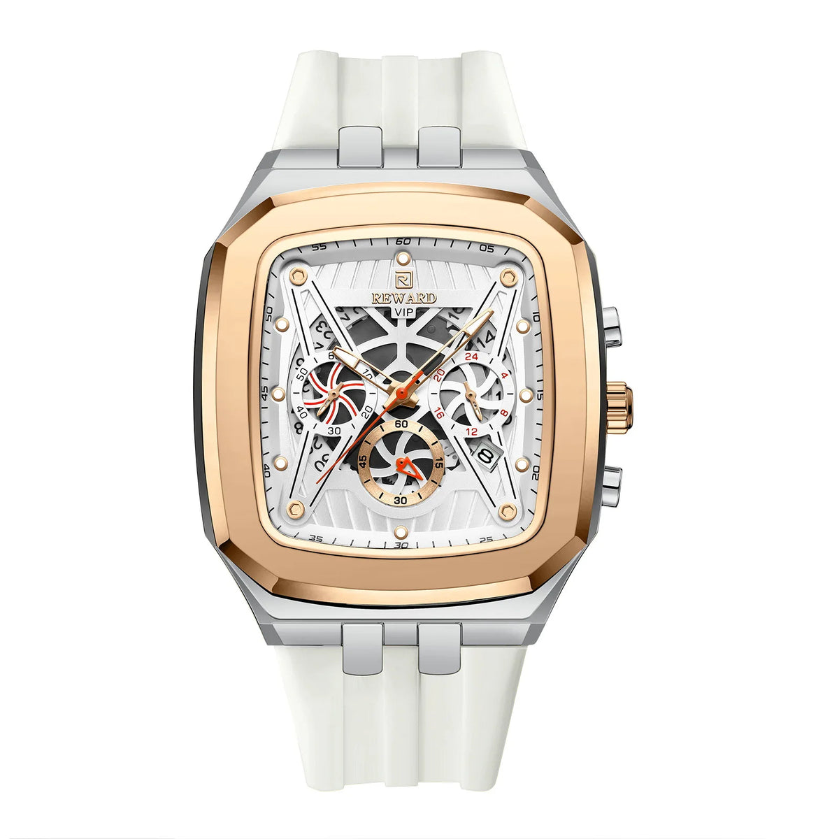 Montre Quartz Tonneau Homme Silicone Lumineuse Casual – CLEVI Paris