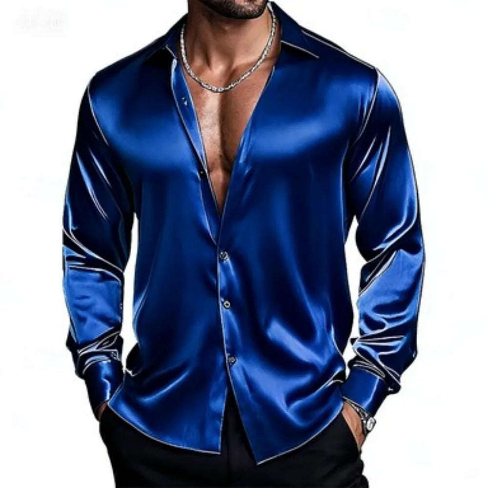 Chemise Homme Unie en Soie et Rayonne – CLEVI Paris