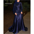 Robe de bal longue à paillettes et appliques – CLEVI Paris