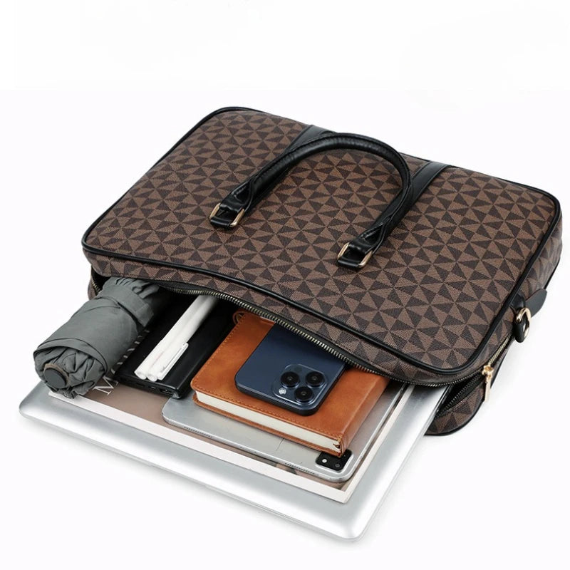 Serviette Unisexe PU Imperméable Business Laptop 14" 40x7x30cm – CLEVI Paris