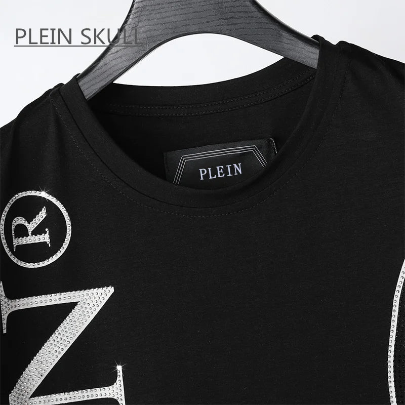 T-Shirt Homme Plein Skull Gothique Punk Col Rond Manches Courtes – CLEVI Paris