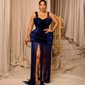 Robe de soirée sirène à corset perlé – CLEVI Paris