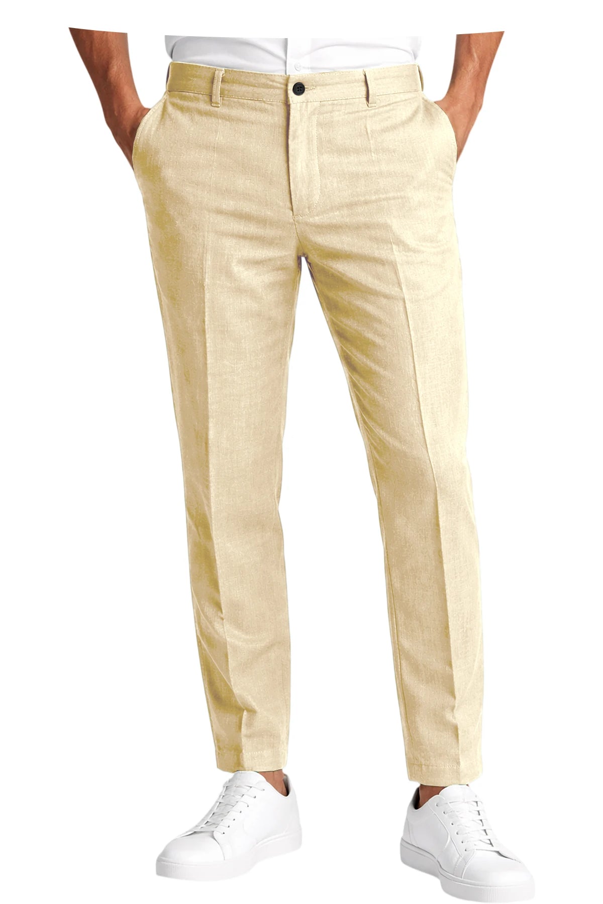 Pantalon homme en lin coupe slim – CLEVI Paris
