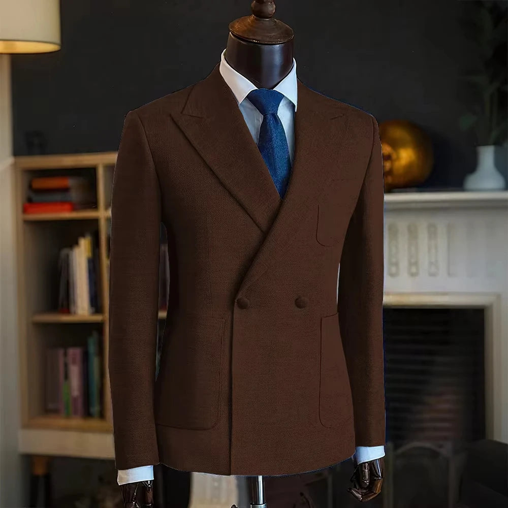 Blazer homme croisé à chevrons – CLEVI Paris