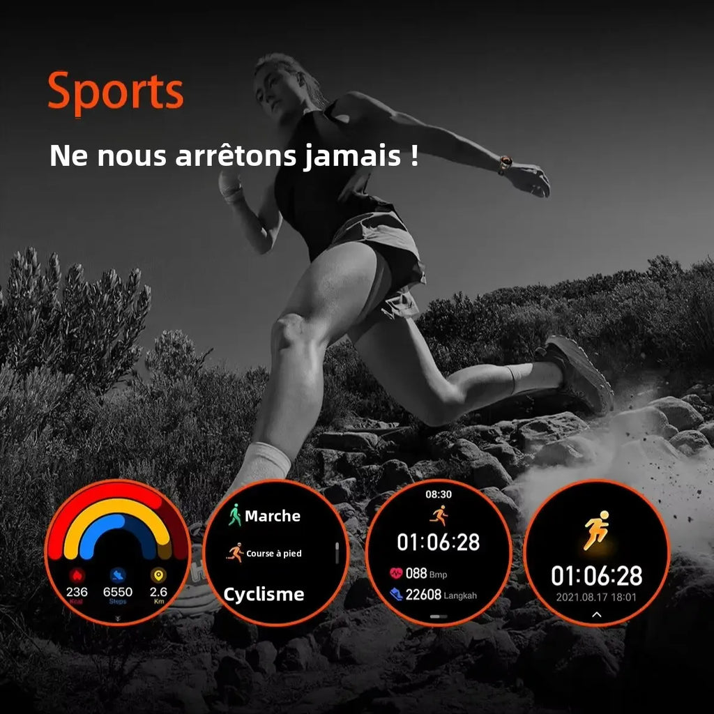 Montre connectée Paazomu sport 1,7″ – CLEVI Paris