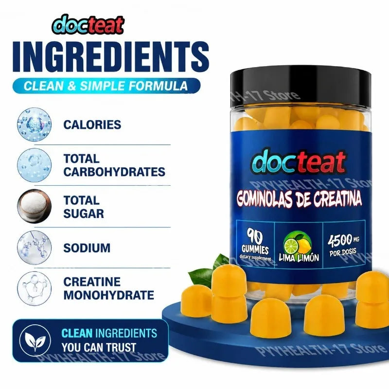 Créatine citron vert, 90 gommes à mâcher – CLEVI Paris
