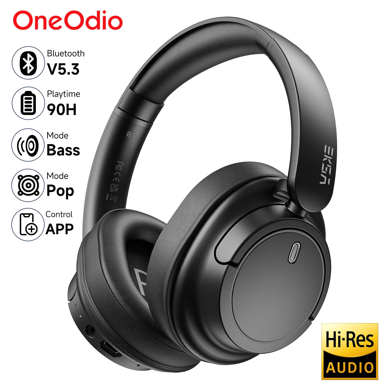 Casque Bluetooth Oneodio EKSA V16 HiFi 90h Bass/Pop Mode – CLEVI Paris