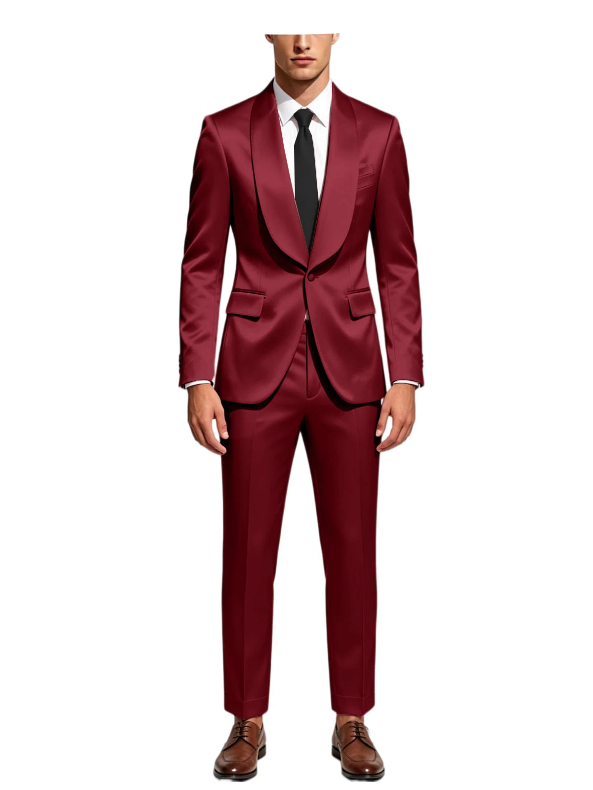 Smoking homme 2 pièces en satin – CLEVI Paris