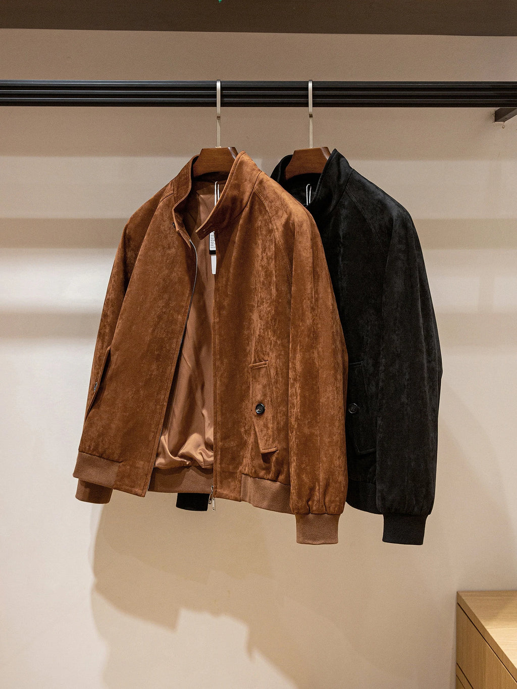Veste Harrington homme effet daim – CLEVI Paris