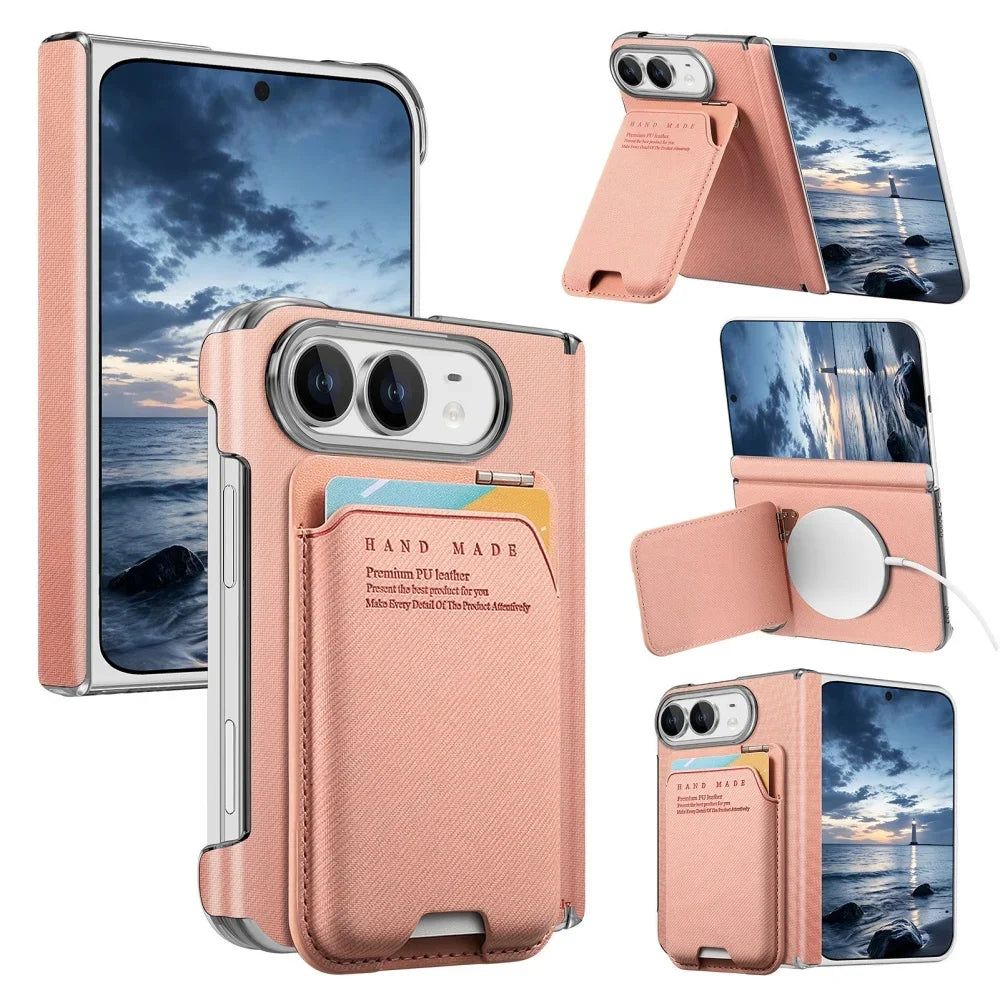 Porte-cartes iPhone Duo magnétique avec support – CLEVI Paris