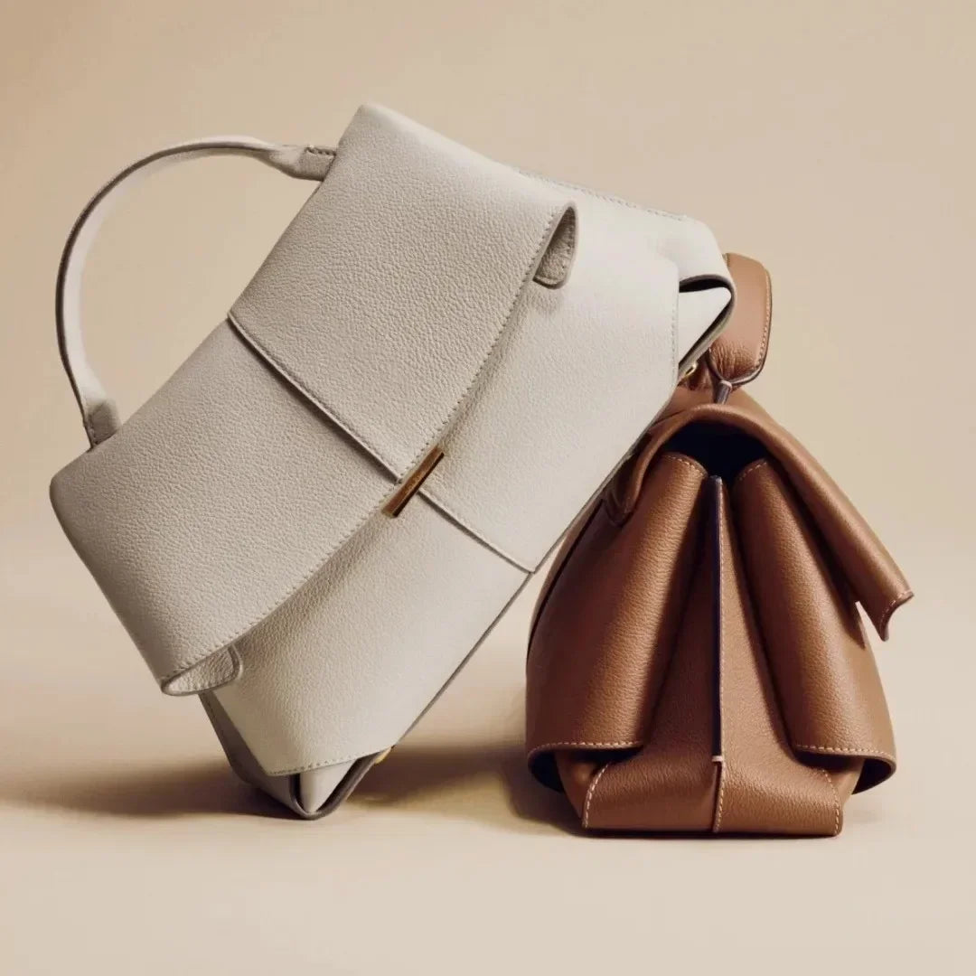 Sac Tote Cuir Véritable Femme Design Plissé Grande Capacité – CLEVI Paris