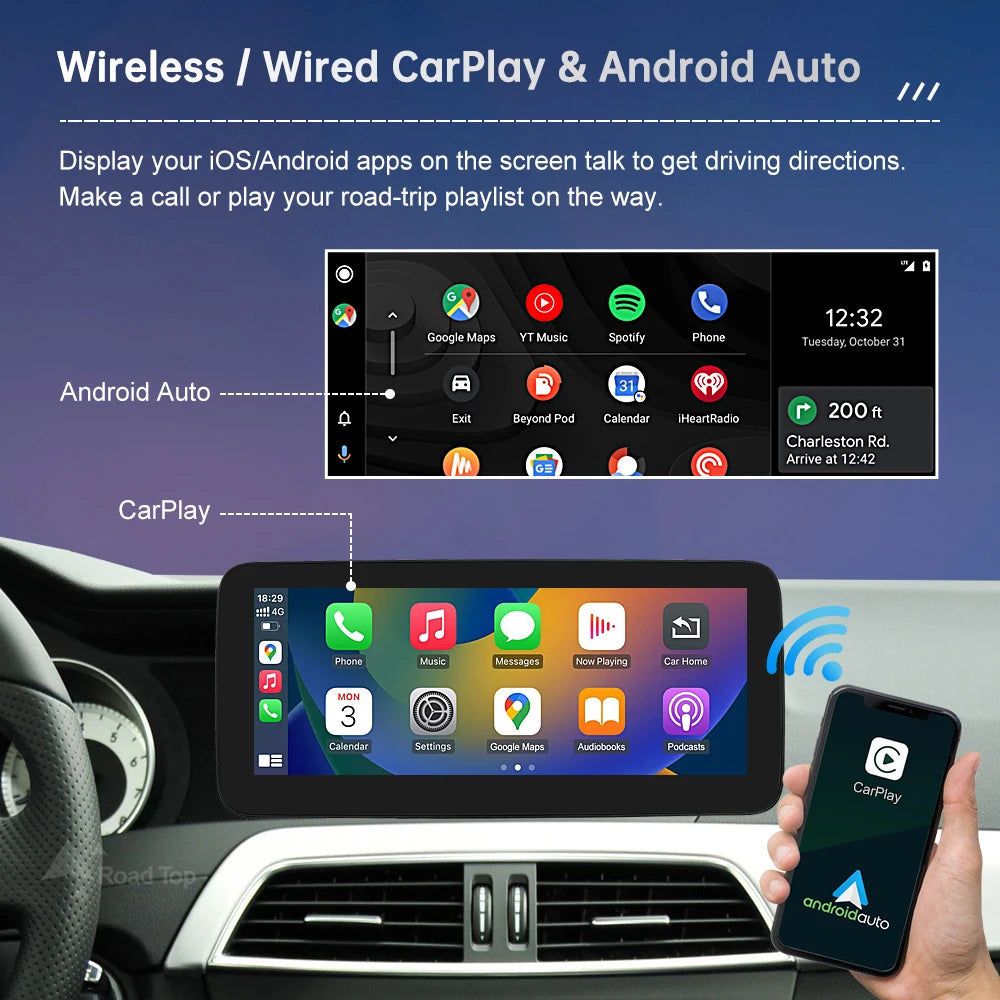 Écran CarPlay Mercedes W204 NTG4.5 – CLEVI Paris