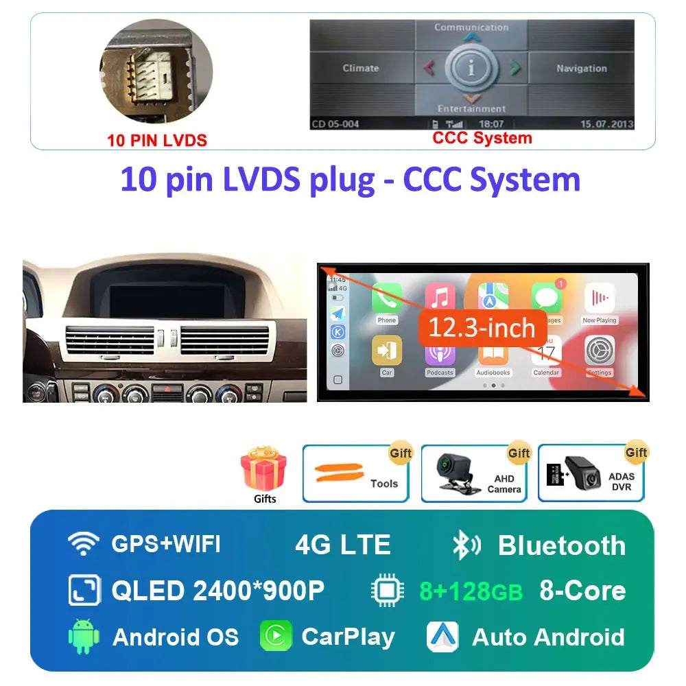 Écran CarPlay BMW Série 7 E65 E66 CCC – CLEVI Paris