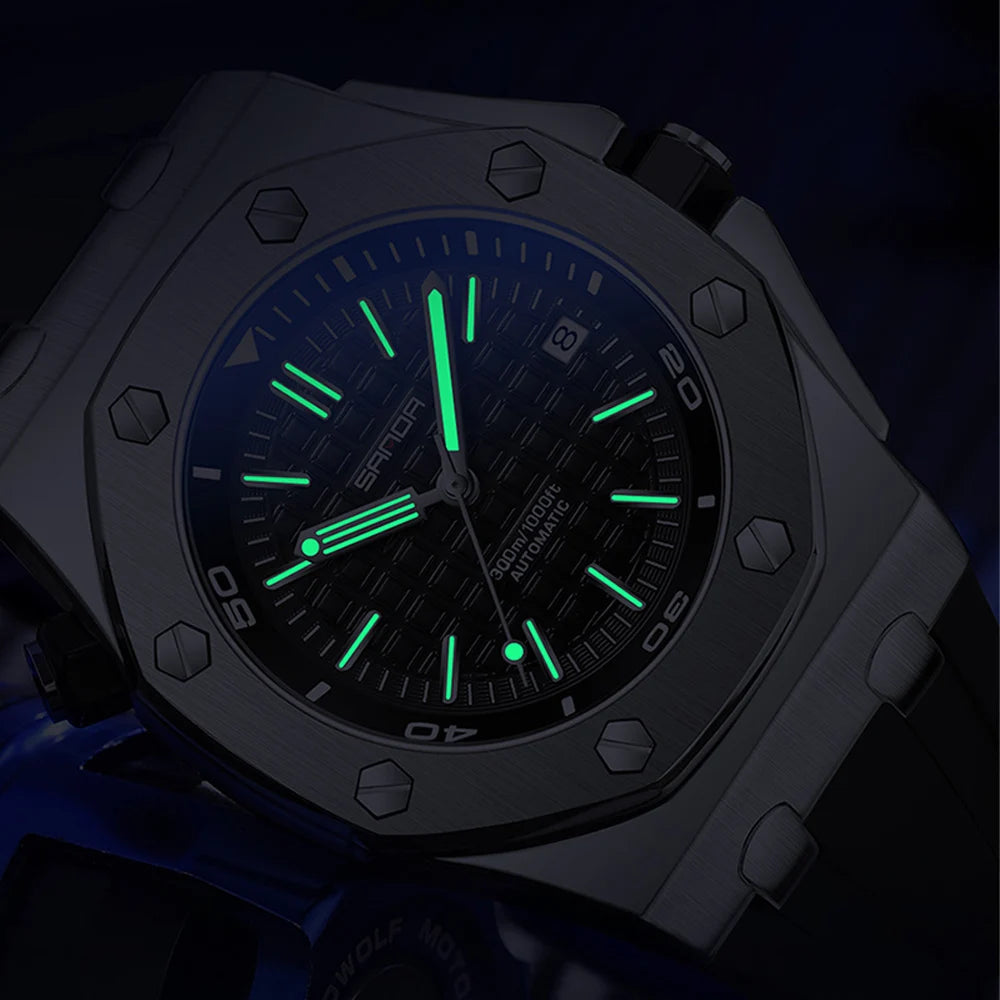 Montre Sport Quartz SANDA Homme Silicone Lumineuse – CLEVI Paris
