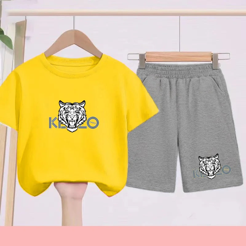 Ensemble enfant imprimé à col rond – CLEVI Paris