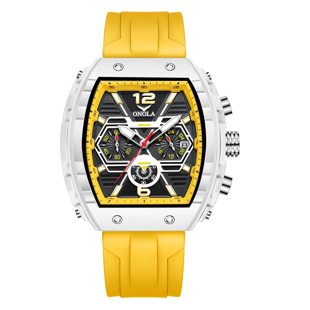 Montre Sport Quartz ONOLA Homme Silicone Marine – CLEVI Paris