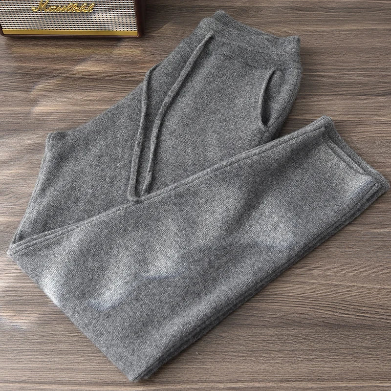 Ensemble homme en cachemire gris à capuche – CLEVI Paris