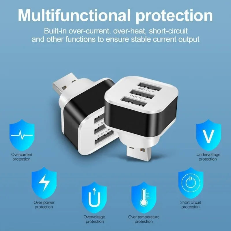 Hub USB 3 Ports Mini Portable – CLEVI Paris